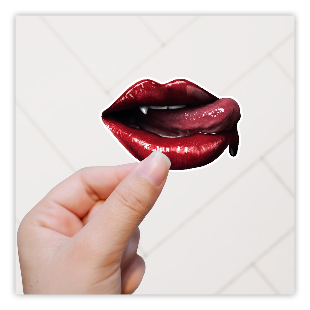 True Blood Vampire Mouth Die Cut Sticker (3648)