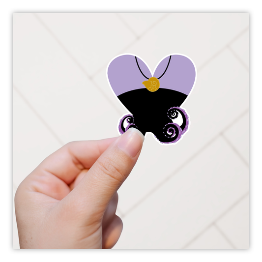 Disney's Little Mermaid Ursula Heart Die Cut Sticker (3651)