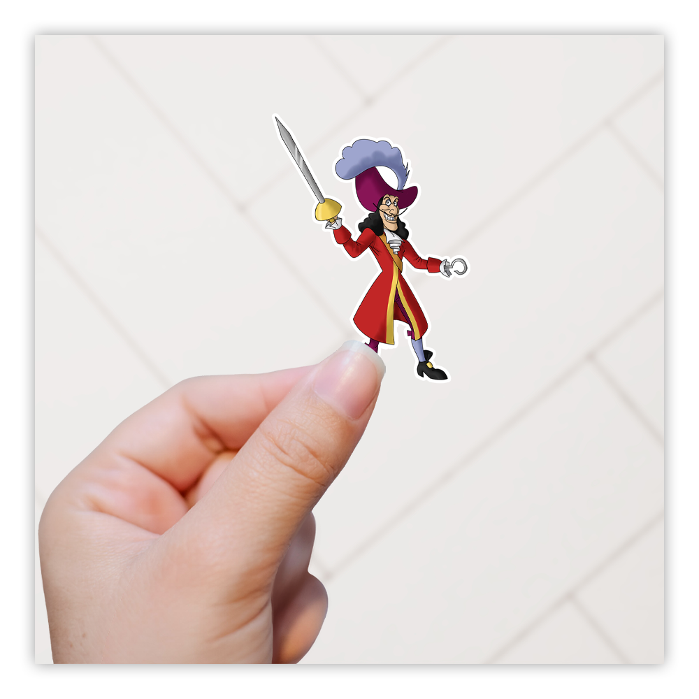 Disney Peter Pan Captain Hook Die Cut Sticker (3653)