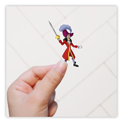 Disney Peter Pan Captain Hook Die Cut Sticker (3653)