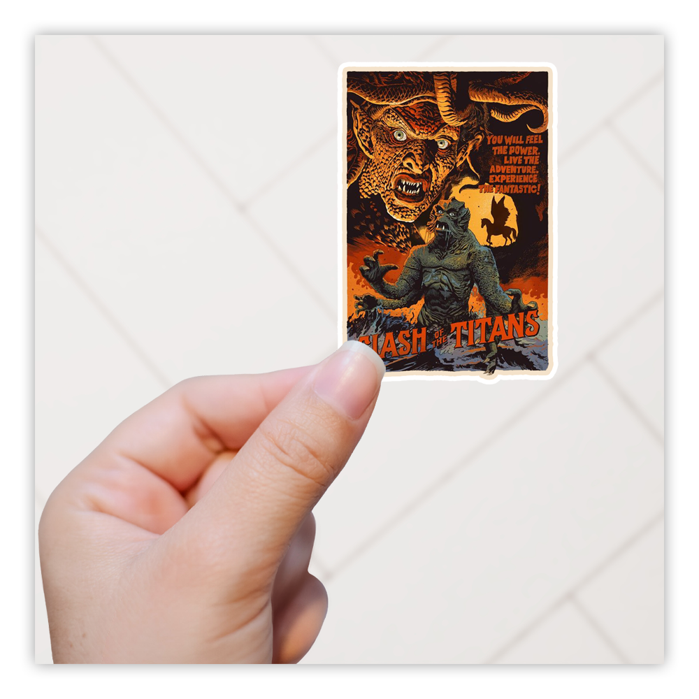 Clash of The Titans Poster Die Cut Sticker (3700)