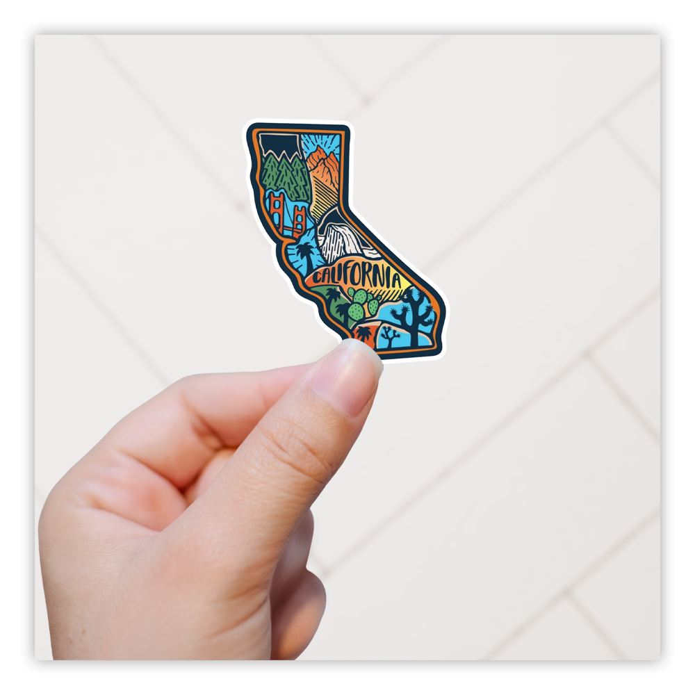 California Icons Die Cut Sticker (3717)