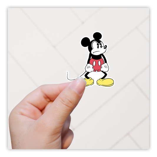 Angry Mickey Mouse Die Cut Sticker (378)