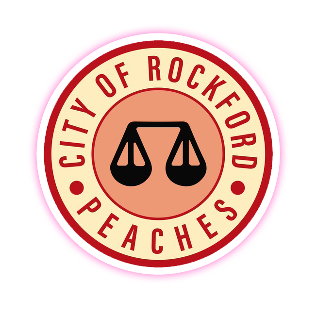 A League Of Their Own Rockford Peaches Die Cut Sticker (3796)