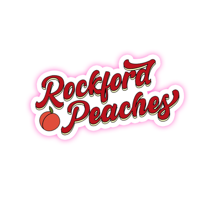 A League Of Their Own Rockford Peaches Die Cut Sticker (3797)