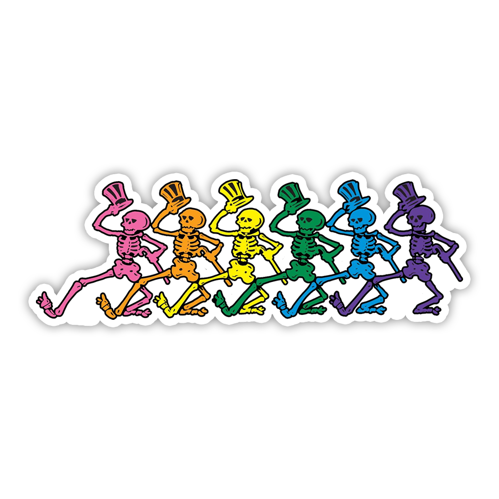 Grateful Dead Dancing Skeletons Die Cut Sticker (383) – Pink Pineapple ...