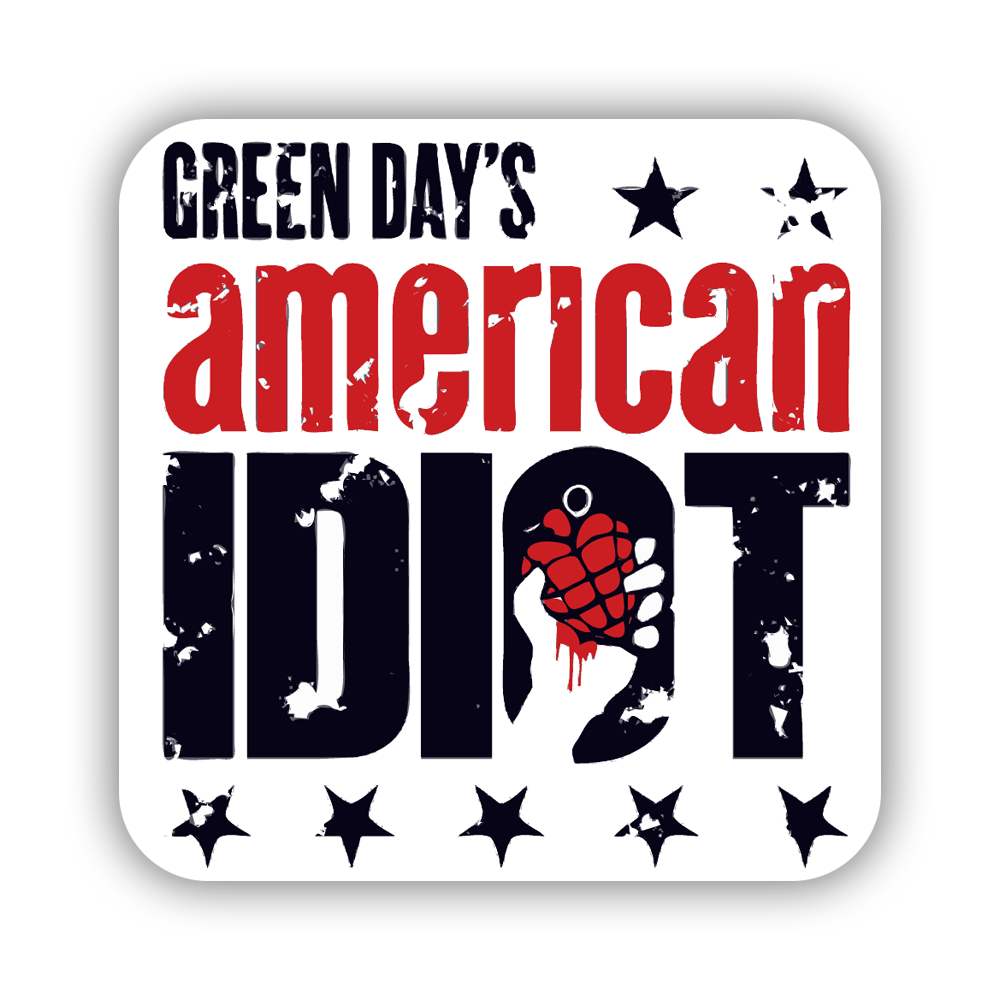 Green Day American Idiot Die Cut Sticker (385)