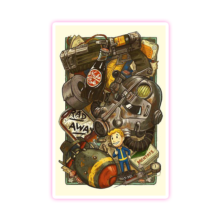 Icons of Fallout Die Cut Sticker (3860)