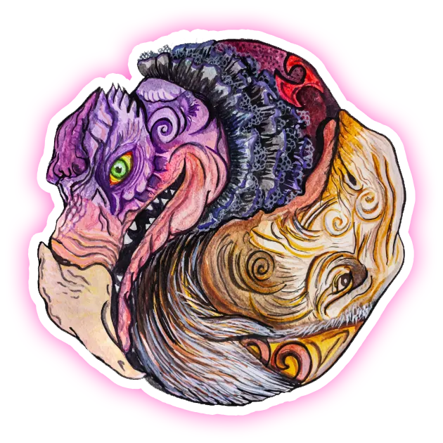 The Dark Crystal Mystics en Skeksis Die Cut Sticker (3868)