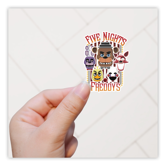 Five Nights At Freddys FNAF Die Cut Sticker (3882)