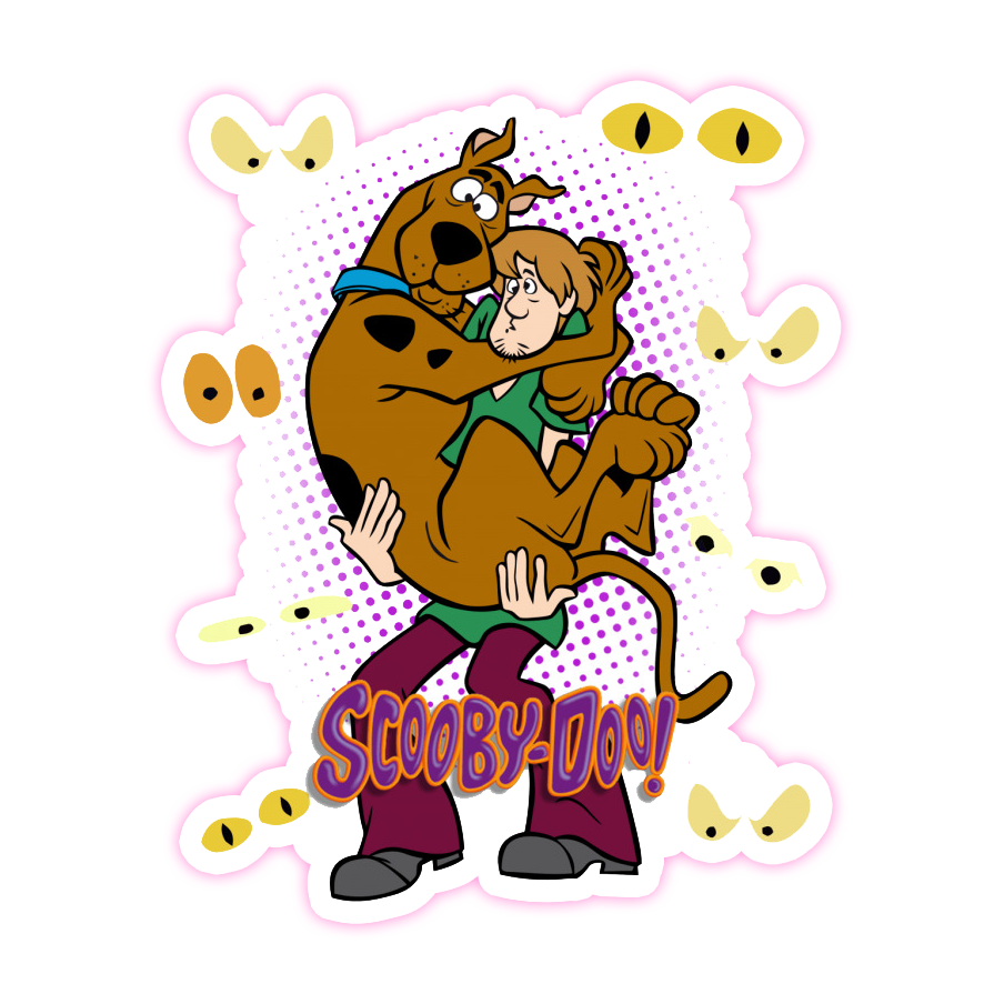 Scooby Doo Shaggy Spooky Eyeballs Die Cut Sticker (3884)