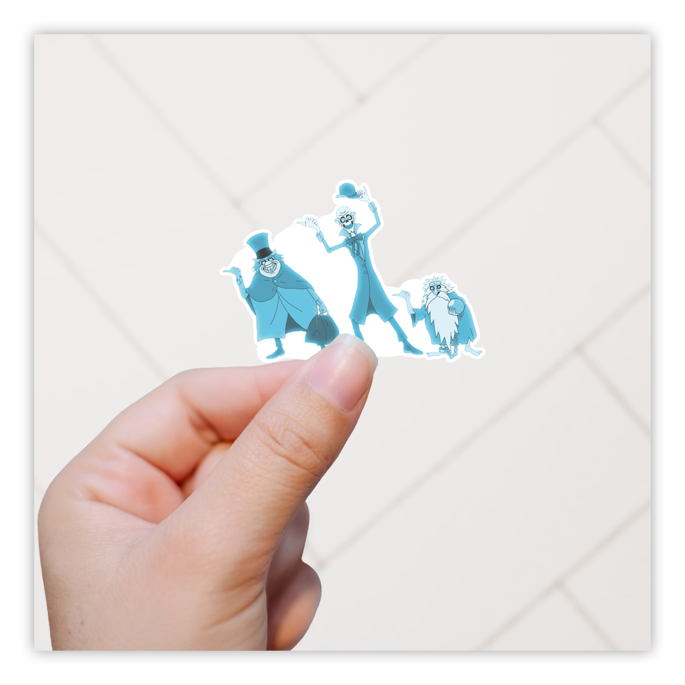 Haunted Mansion Hitchhiking Ghosts Die Cut Sticker (389)