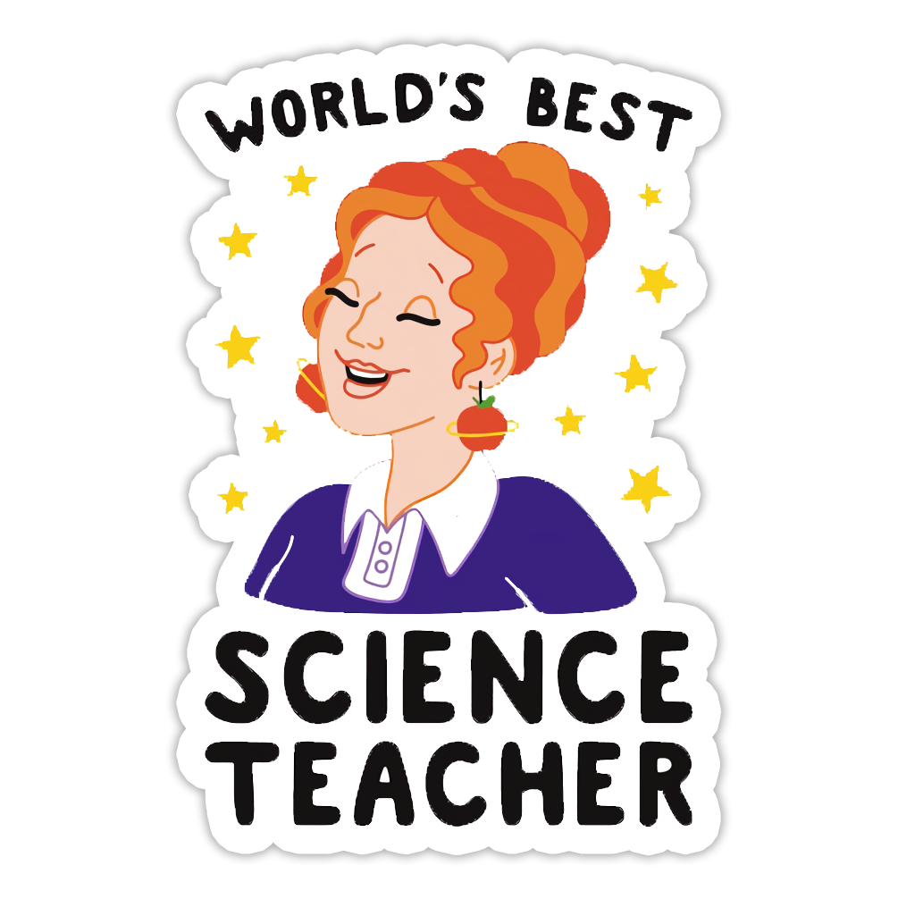 Magic School Bus World's Best Science Teacher Ms. Frizzle Die Cut Sticker (3904)