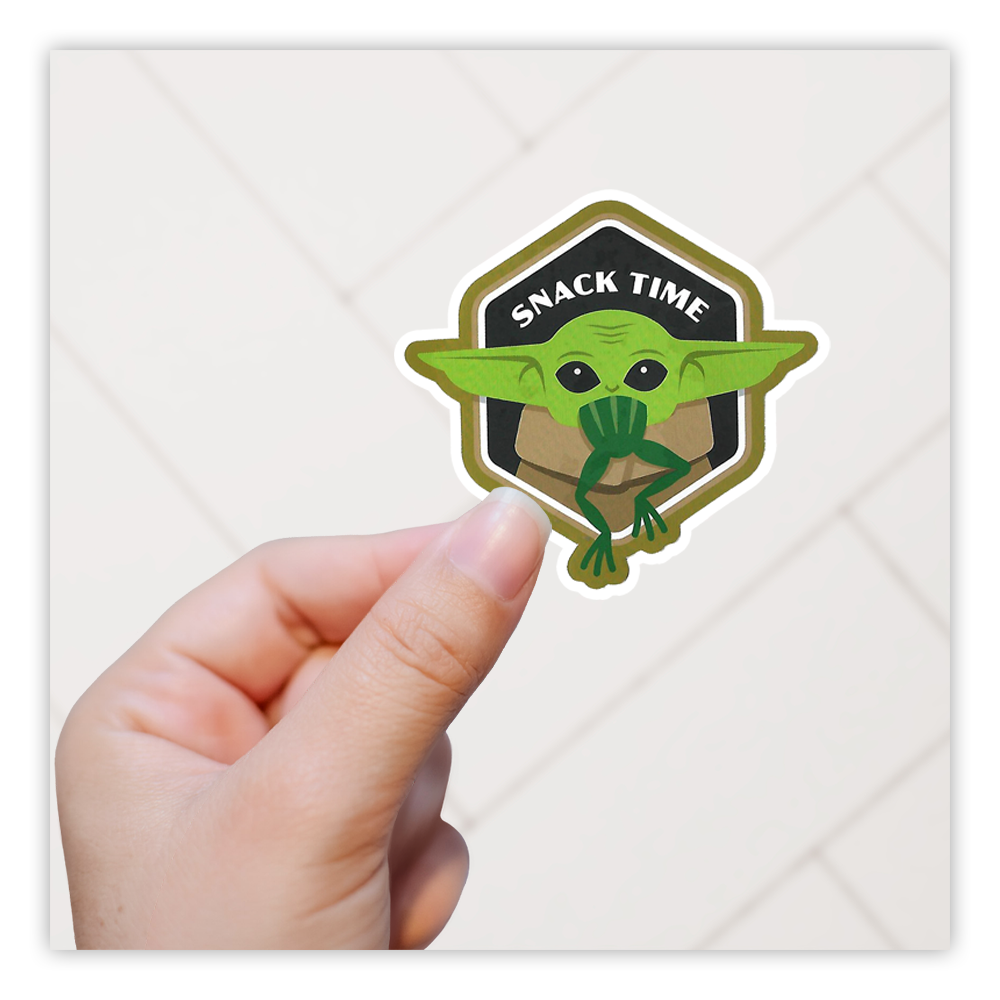 The Mandalorian Grogu Baby Yoda Snack Time Die Cut Sticker (390)