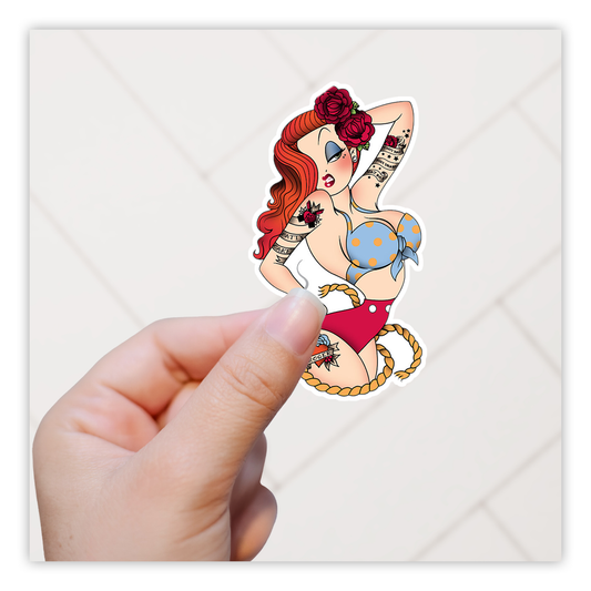 Rockabilly Pin Up Jessica Rabbit Die Cut Sticker (3924)