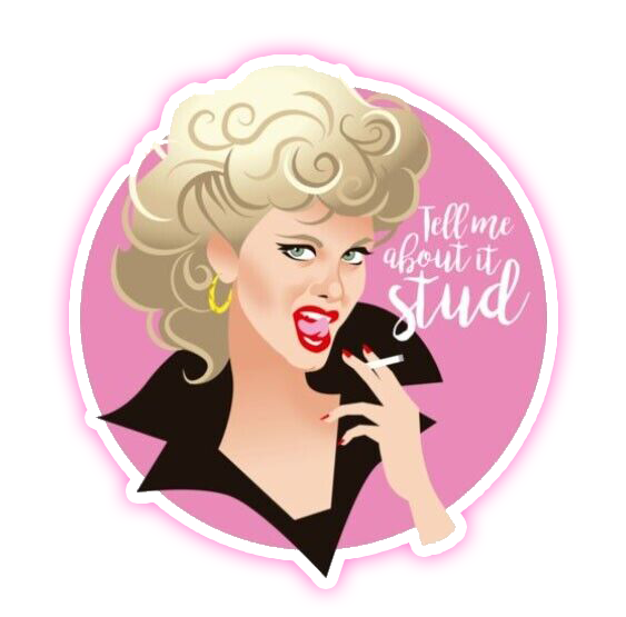 Grease Sandy Vertel my daarvan Stud Die Cut Sticker (3930)