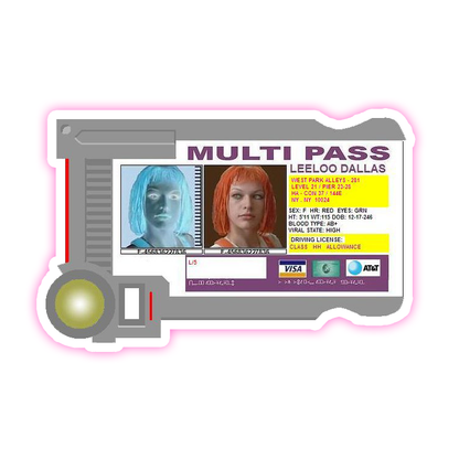 Fifth Element Leeloo Dallas Multi Pass Die Cut Sticker (3962)