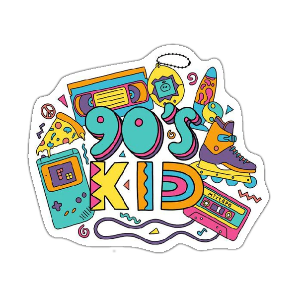 90's Kid Die Cut Sticker (3967)