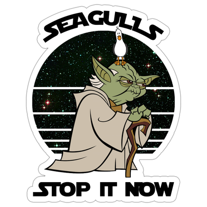 Seagulls Stop It Now Yoda Die Cut Sticker (3973)