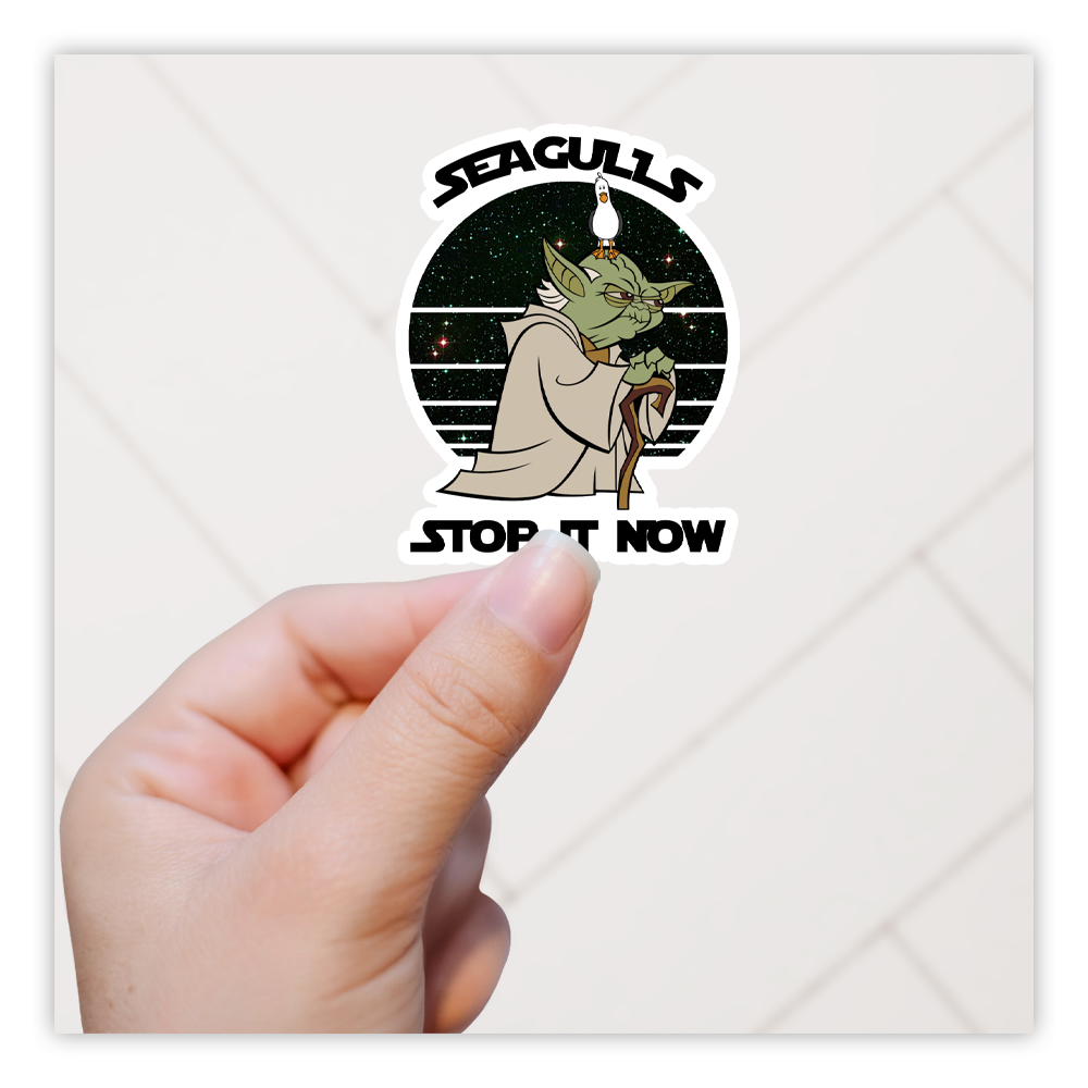 Seagulls Stop It Now Yoda Die Cut Sticker (3973)