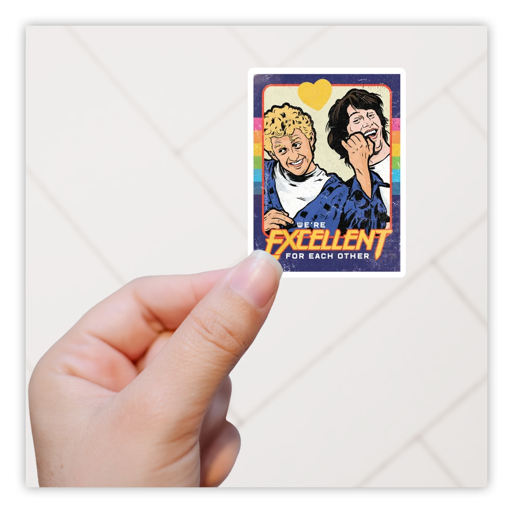 Bill & Ted's Excellent Adventure Valentine Cut Sticker (4012)