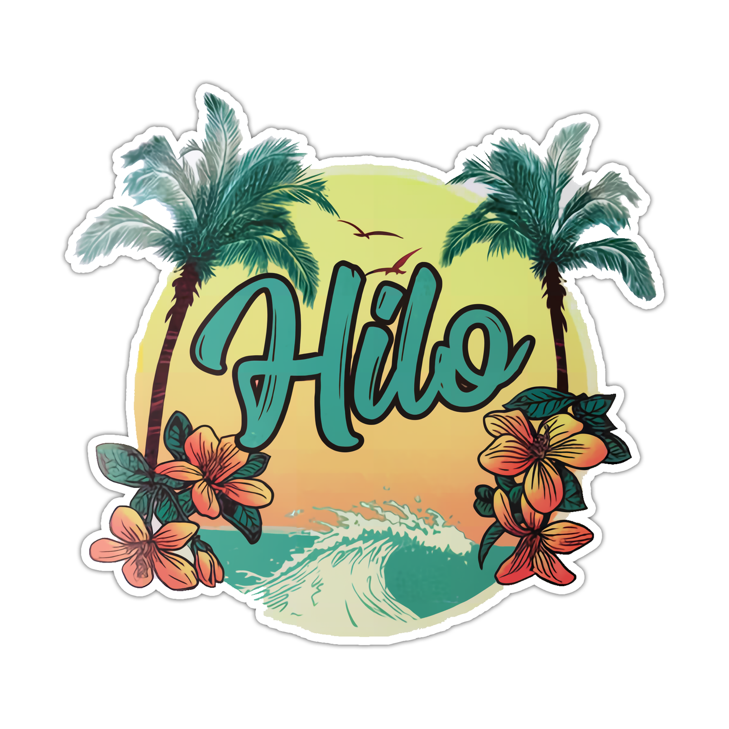 Hilo Hawaii Die Cut Sticker (4022)