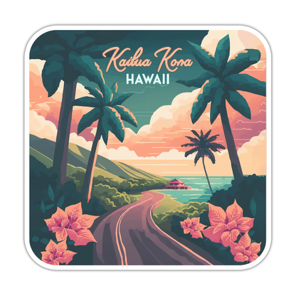 Kona Hawaii Die Cut Sticker (4029)