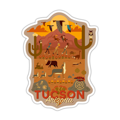 Tucson Arizona Die Cut Sticker (4032)