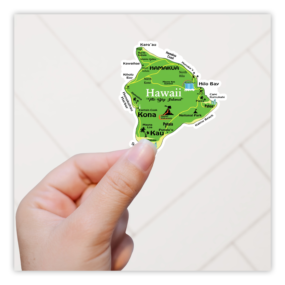 Hawaii Big Island Die Cut Sticker (4035)