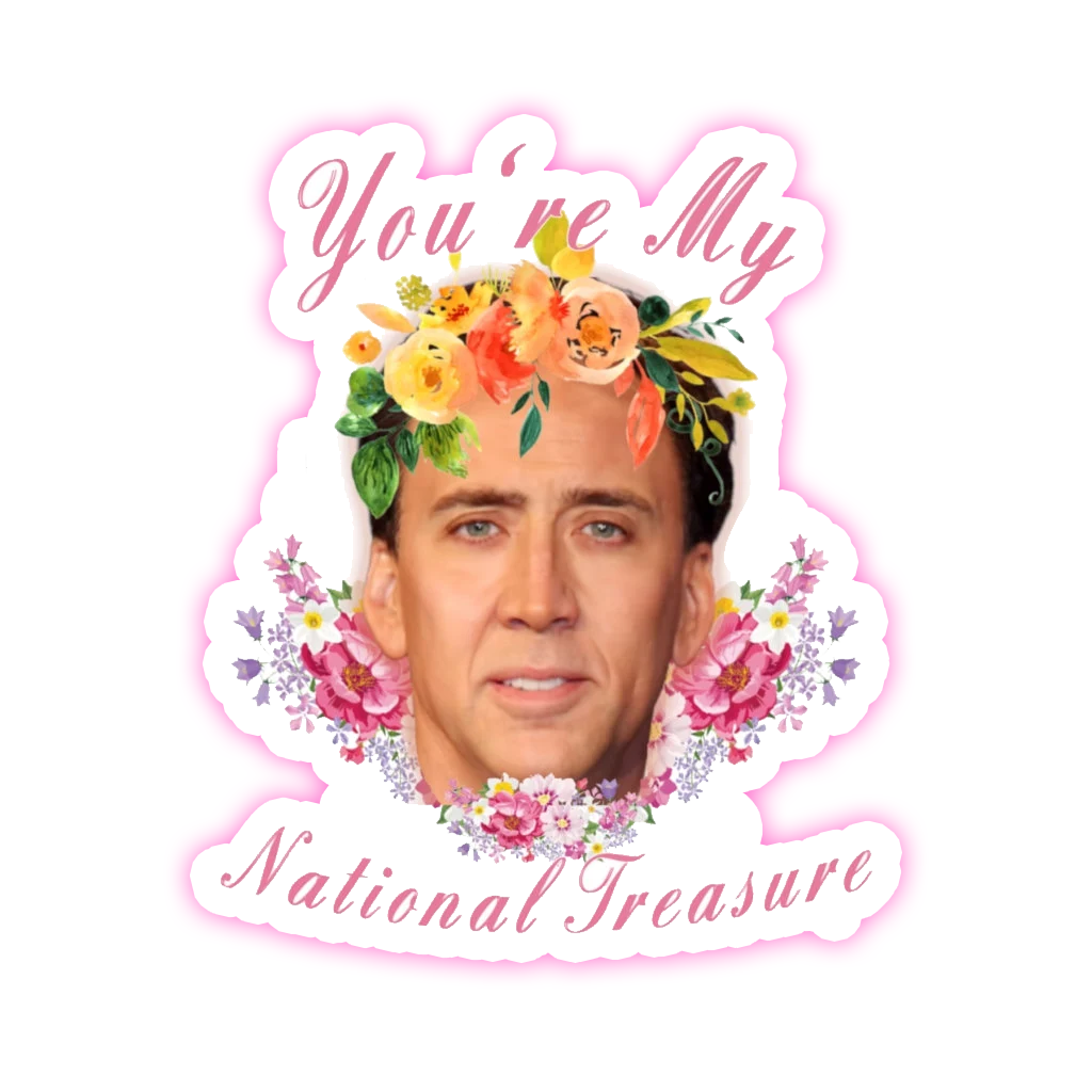 Jy's MY Nasionale Skat Nicholas Cage Die Cut Sticker (4054)