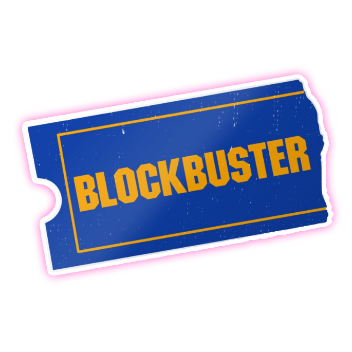 Blockbusters Ticket Logo Die Cut Sticker (4056)