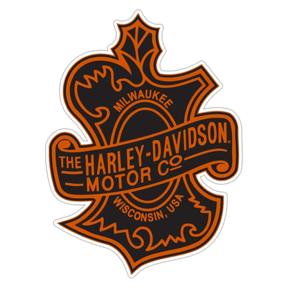 Harley Davidson Leaf Logo Die Cut Sticker (406)