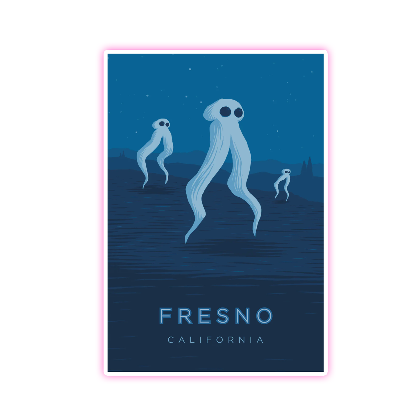 Fresno Nightcrawlers Die Cut Sticker (4062)