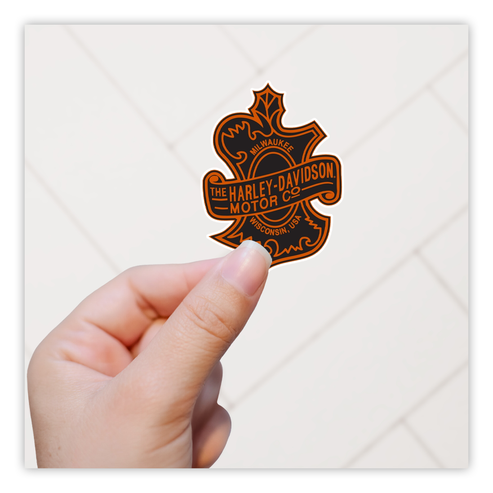 Harley Davidson Leaf Logo Die Cut Sticker (406)