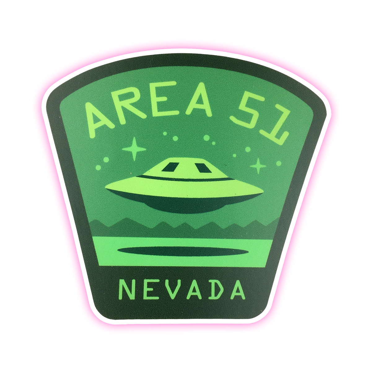 Area 51 Nevada UFO Die Cut Sticker (4071)