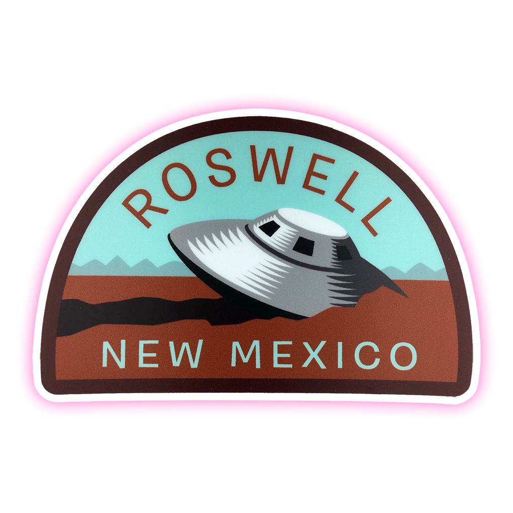 Roswell Nevada UFO Crash Die Cut Sticker (4073)