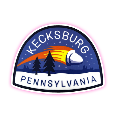 Kecksburg Pennsylvania UFO Crash Die Cut Sticker (4077)