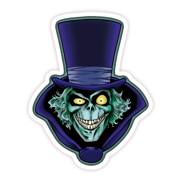 Haunted Mansion Hatbox Ghost Die Cut Sticker (409)