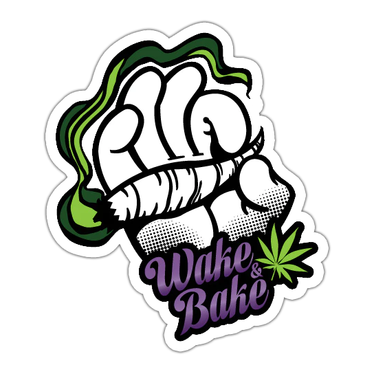 Wake &amp; Bak Die Cut Sticker (4090)