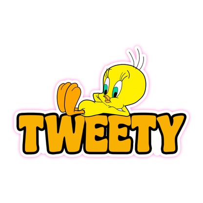 Tweety Bird Loony Tunes Die Cut Sticker (4101)
