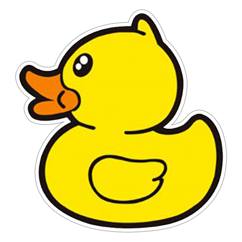 Rubber Ducky Die Cut-plakker (4107)