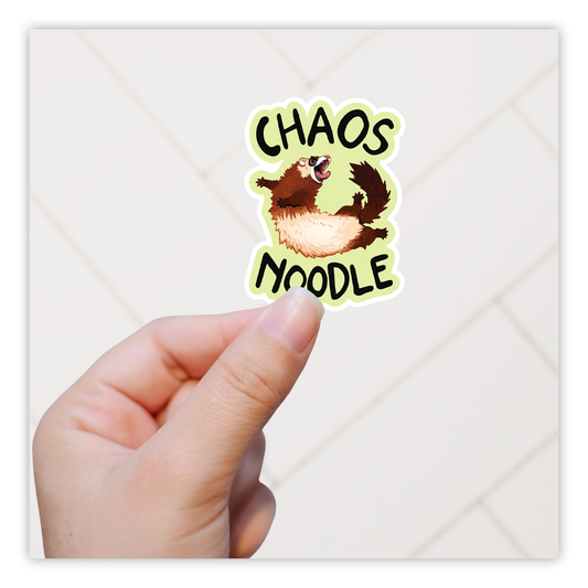 Ferret Chaos Noodle Die Cut Sticker (4118)