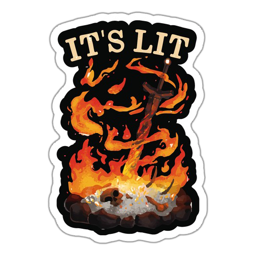 It's Lit Bonfire Die Cut Sticker (4135)