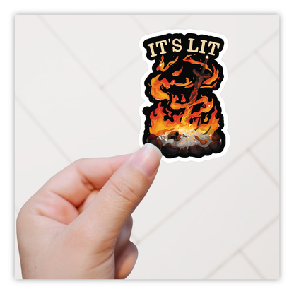 It's Lit Bonfire Die Cut Sticker (4135)