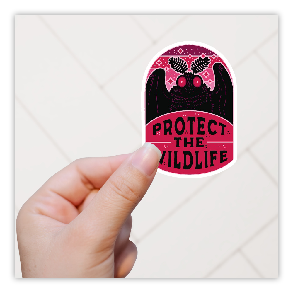Mothman Protect The Wildlife Die Cut Sticker (4147)