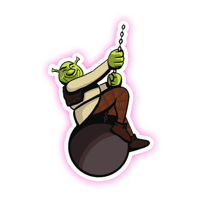 Shrek Kom In Soos 'n Wrecking Ball Die Cut Sticker (4151)