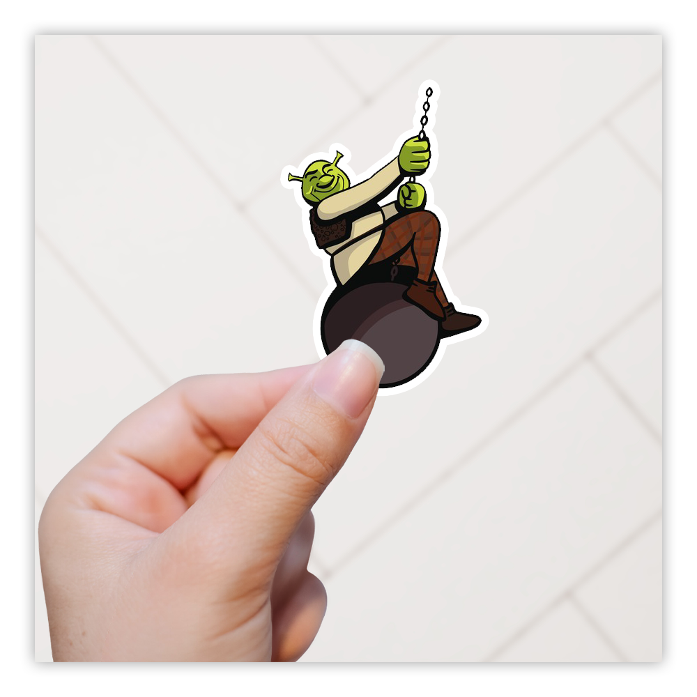 Shrek Kom In Soos 'n Wrecking Ball Die Cut Sticker (4151)