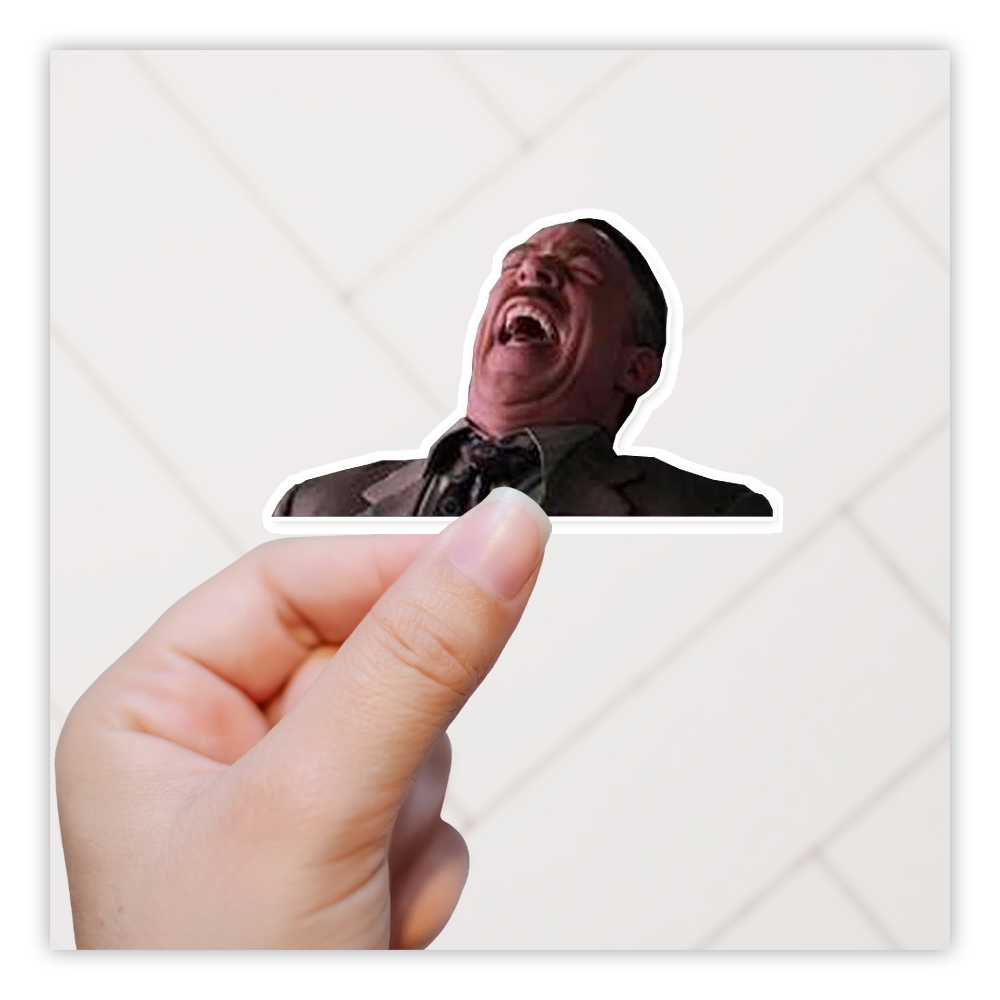 J Jameson Laughing Spiderman Die Cut Sticker (4166)