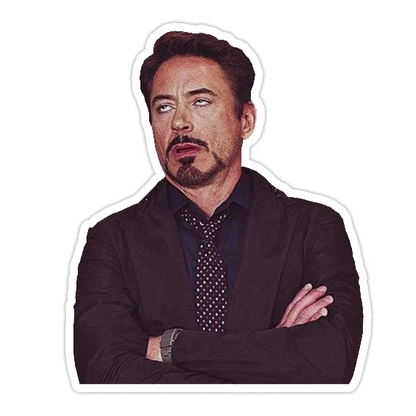 Robert Downey Jr. Eyeroll Die Cut Sticker (4167)