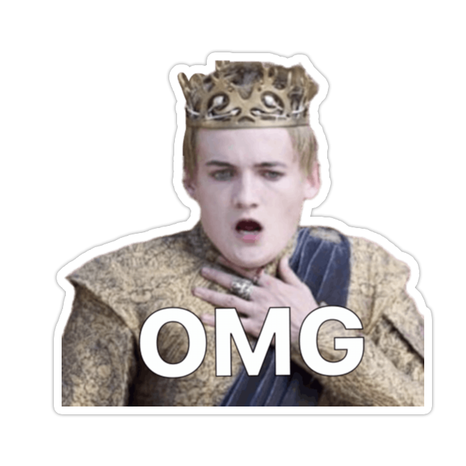 King Joffrey OMG Meme Die Cut Sticker (4170)